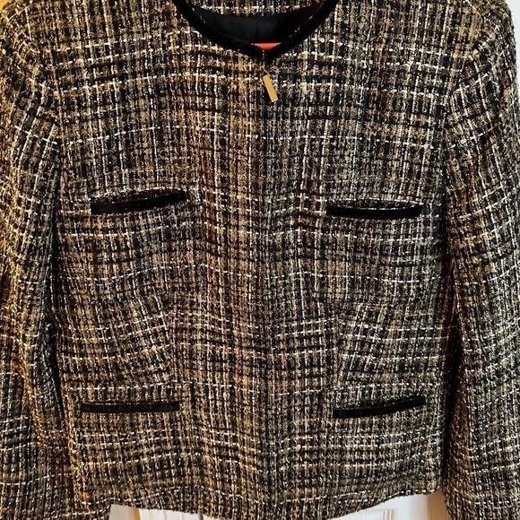 💙3/$20 JONES, New York Tweed Metallic Jacket Size 6 - Picture 3 of 10